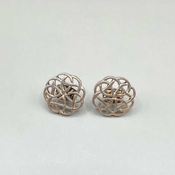 Sterling Silver Celtic Design Post Earrings - Picture 1 of 5